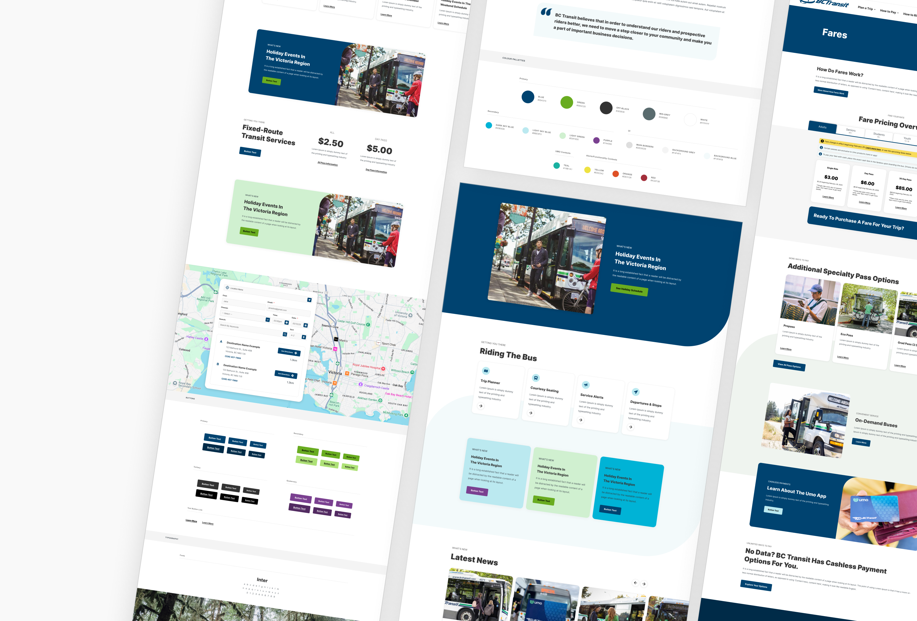 BC Transit website screenshots