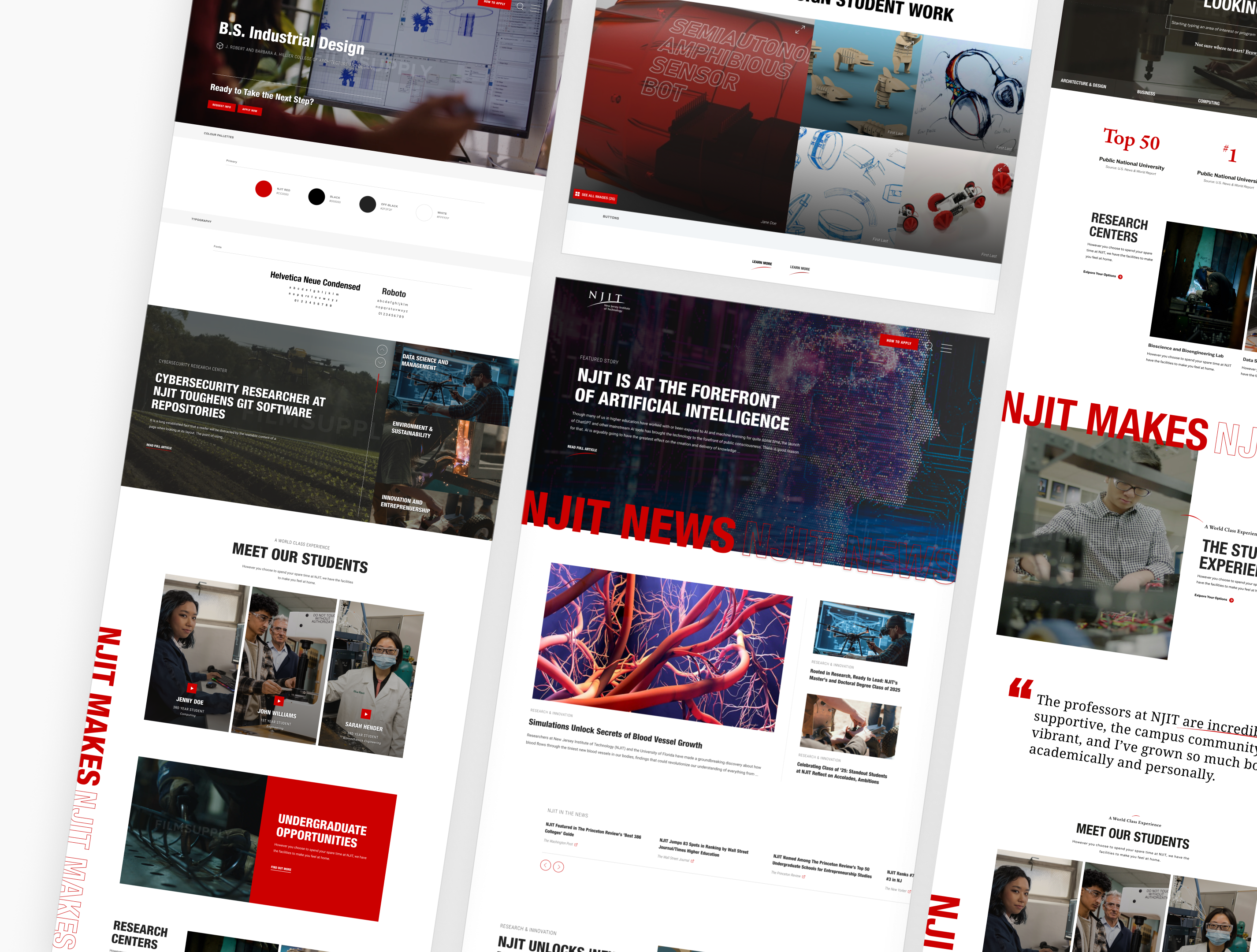 NJIT website screenshots